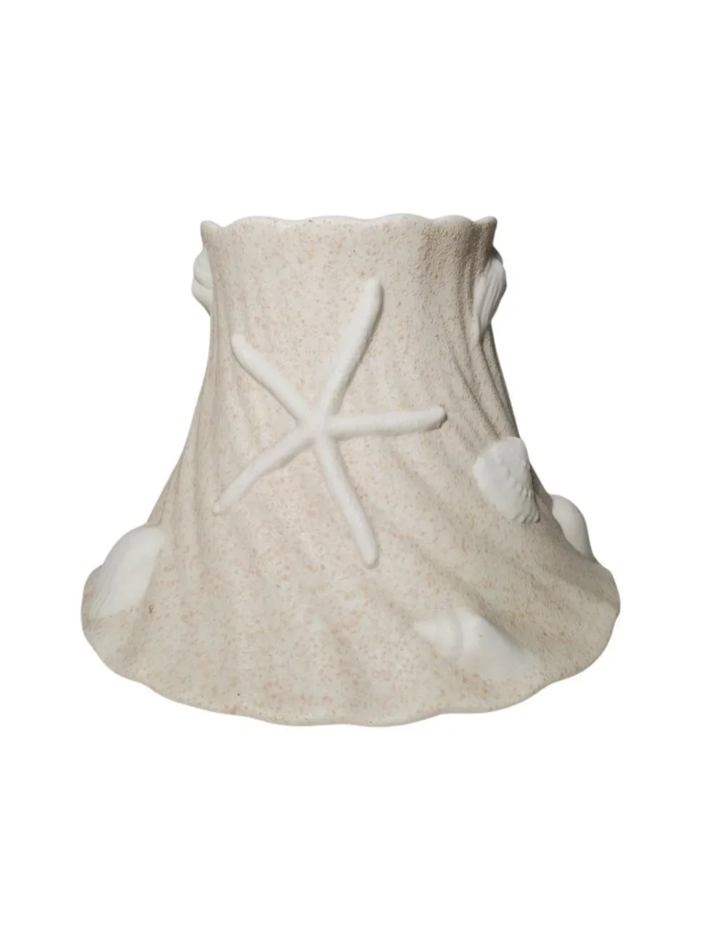 Yankee Candle Seashell Starfish Porcelain Shade Topper Beige Nautical Coastal
